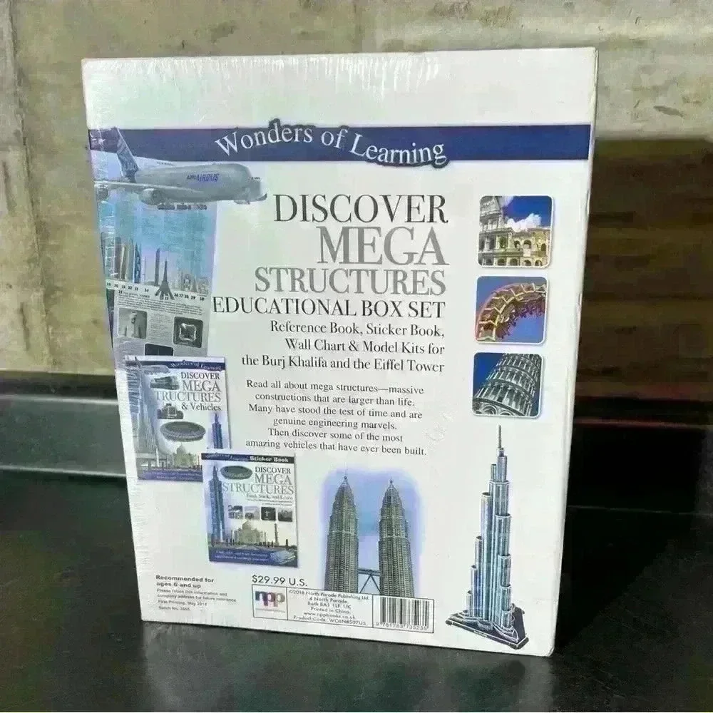 NEW WONDERS OF LEARNING Discover Mega Structures Education Set Model Kit Book